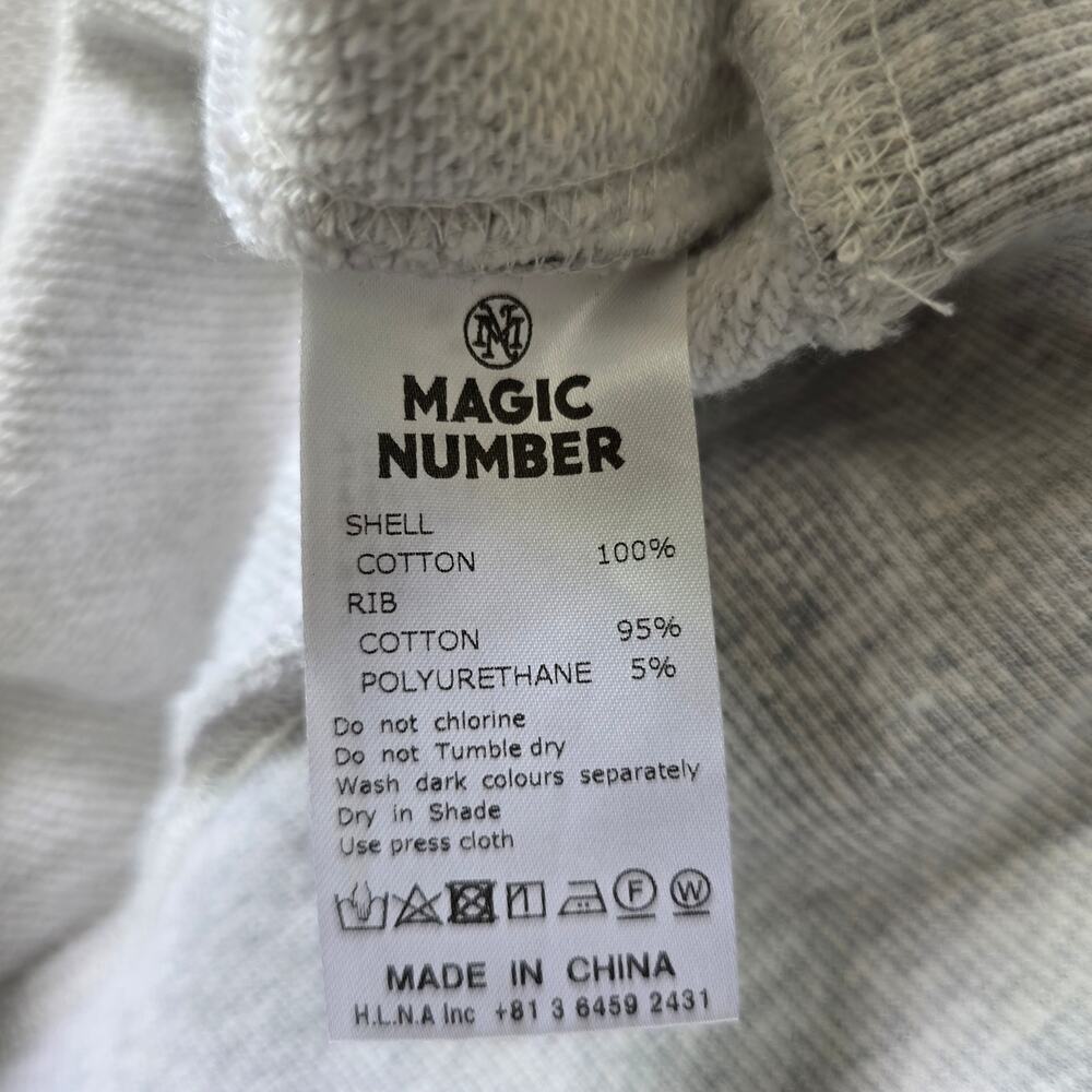 Magic Number Men's See you in the water Embroidered Sweatshirt Light Gray Size S - Picture 5 of 7